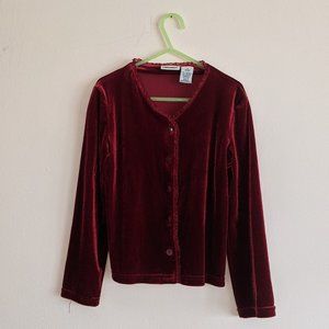 Vintage Y2K Velvet Cardigan